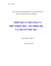 Thiết kế và thi công vi điều khiển 8051 - Đo nhiệt độ và chuyển đổi adc