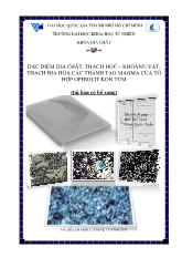 Đặc điểm địa chất, thạch học – Khoáng vật, thạch địa hóa các thành tạo magma của tổ hợp ophiolit kon tum