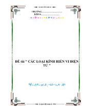 Đề tài Các loại kính hiển vi điện tử