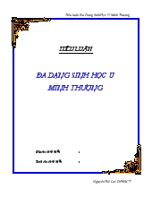 Đề tài Đa dạng sinh học u Minh Thượng