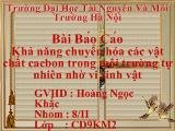 Đề tài Khả năng chuyển hóa các vật chất cacbon trong môi trường tự nhiên nhờ vi sinh vật