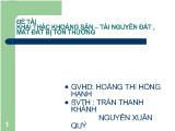 Đề tài Khai thác khoáng sản – Tài nguyên đất, mặt đất bị tổn thương