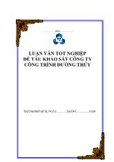 Đề tài Khảo sát công ty công trình đường thủy