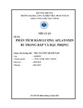 Đề tài Phân tích hàm lượng aflatoxin b1 trong bắp và đậu phộng