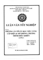Đề tài Phương án tối ưu hóa việc cung cấp điện và mô phỏng chương trình điều khiển