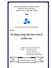 Đề tài Sử dụng sóng siêu âm trích ly isoflavone