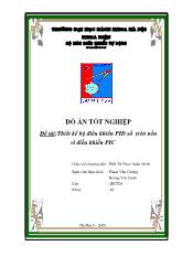 Đề tài Thiết kế bộ điều khiển PID số trên nền vi điều khiển PIC
