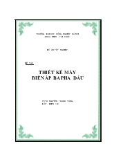 Đề tài Thiết kế máy biến áp ba pha dầu