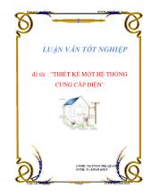 Đề tài Thiết kế một hệ thống cung cấp điện