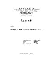 Đề tài Thiết kế và thi công mô hình radio – Cassette