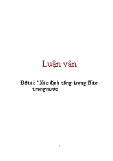 Đề tài Xác định tổng lượng Nitơ trong nước