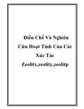 Điều chế và nghiên cứu hoạt tính của các xúc tác zeolitx, zeolity, zeolit