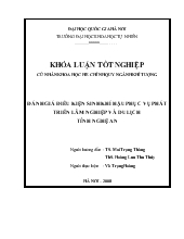 Khóa luận Đánh giá điều kiện sinh khí hậu phục vụ phát triển lâm nghiệp và du lịch tỉnh Nghệ An
