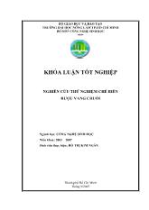 Khóa luận Nghiên cứu thử nghiệm chế biến rƣợu vang chuối