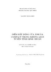 Luận văn Điểm bát đồng của ánh xạ Compact trong không gian tuyến tính định chuẩn