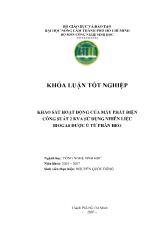 Luận văn Khảo sát hoạt động của máy phát điện công suất 2 kva sử dụng nhiên liệu biogas được ủ từ phân heo