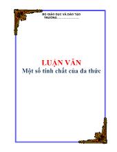 Luận văn Một số tính chất của đa thức