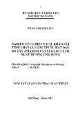 Luận văn Nghiên cứu chiết tách, khảo sát tính chất của lectin từ hạt đậu đỏ tây (phaseolus vulgais) và đề xuất hướng ứng dụng
