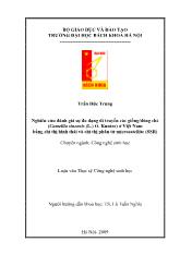 Luận văn Nghiên cứu đánh giá sự đa dạng di truyền các giống/dòng chè (Camellia sinensis(L.) O. Kuntze) ở Việt Nam bằng chỉ thị hình thái và chỉ thị phân tử microsatellite (SSR)