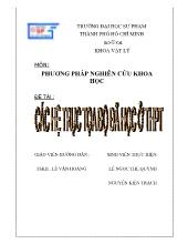 Môn: Phương pháp nghiên cứu khoa học - Đề tài Các hệ trục đo tọa độ đã học ở THPT