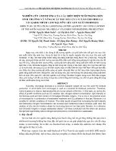 Nghiên cứu ảnh hưởng của các điều kiện nuôi trồng đến sinh trưởng và năng suất thu dầu của vi tảo chlorella vulgaris nhằm làm nguyên liệu sản xuất biodiesel