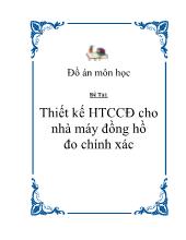 Thiết kế hệ thống cung cáp điện cho nhà máy đồng hồ đo chính xác