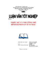 THIẾT KẾ VÀ THI CÔNG MÔ HÌNH ĐÁNH PAN TI VI MÀU