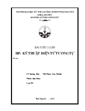 Tiểu luận Kỹ thuật điện tử tương tự