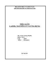 Tiểu luân lazer - Nguyên lý và ứng dụng