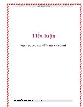 Tiểu luận Mạch quang báo kếtt hợp với cơ khí