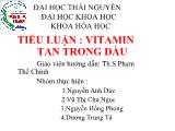 Tiểu luận Vitamin tan trong dầu