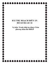 Bài thu hoạch diễn án hồ sơ ds-Lđ 01 - Vụ kiện: Tranh chấp lao động về đơn phương chấm dứt hợp đồng lao động