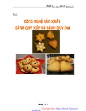 Công nghệ sản xuất bánh qui xốp và bánh qui dai