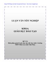 Đề tài Biện pháp quản lý giáo dục đạo đức học sinh ởtrường THPT Bình Sơn tỉnh Vĩnh Phúc