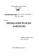 Đề tài Diện mạo kinh tế - Xã hội đàng trong