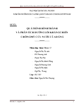 Đề tài Quá trình hình thành và phân tích đường lối kháng chiến chống mỹ cứu nước của Đảng