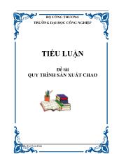 Đề tài Quy trình sản xuất chao