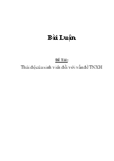 Đề tài Thái độ của sinh viên đối với vấn đề tai nạn xã hội