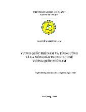 Đề tài Vương quốc Phù Nam và tín ngưỡng bà la môn giáo trong lịch sử vương quốc Phù Nam