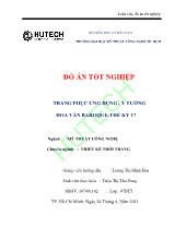 Đồ án Trang phục ứng dụng, ý tưởng hoa văn Baroque - Thế kỷ 17
