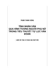 Luận án Tính nhân văn qua hình tượng người phụ nữ trong tiểu thuyết tự lực văn đoàn