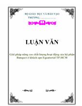 Luận văn Giải pháp nâng cao chất lượng hoạt động của bộ phận Banquet ở khách sạn Equatorial TP Hồ Chí Minh