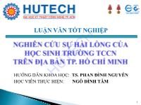 Luận văn Nghiên cứu sự hài lòng của học sinh trường TCCN trên đia bàn TP Hồ Chí Minh