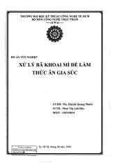 Luận văn Xử lý bã khoai mì để làm thức ăn gia súc