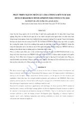 Phát triển nguồn nhân lực cho citenco đến năm 2020 Humam resource development for citenco to 2020