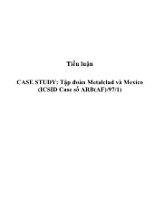 Tiểu luận Case study: tập đoàn metalclad và mexico (icsid case số arb (af)/97/1)