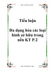 Tiểu luận Đa dạng hóa các loại hình sở hữu trong nền kinh tế - Phần 2