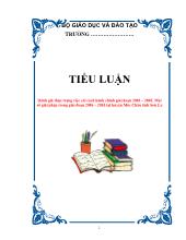 Tiểu luận Đánh giá thực trạng việc cải cách hành chính giai đoạn 2003 – 2005 - Một số giải pháp trong giai đoạn 2006 – 2010 tại huyện Mộc Châu tỉnh Sơn La