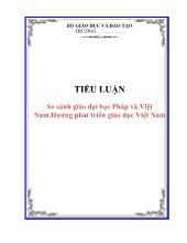Tiểu luận So sánh giáo đại học Pháp và Việt Nam.Hướng phát triển giáo dục Việt Nam