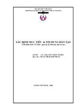 Tiểu luận Xác định mục tiêu và nội dung đào tạo